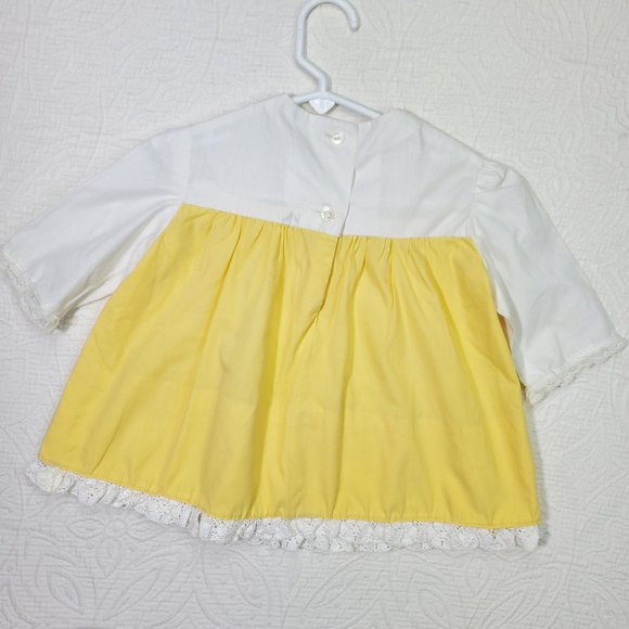 Vintage Sunshine Yellow Lace Dress 12 months - Picture 8 of 9